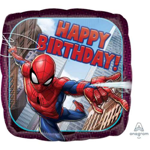 Spiderman Birthday Balloon - Foil - Click Image to Close